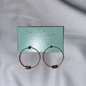 Never worn before Mia Fiore 14 kt gold hoop earrings